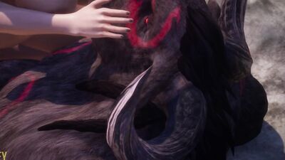 Wild life: Minotaur vs. Horny girl in 3D hentai with big tits and big dick monster action