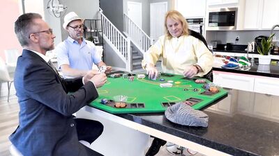 Poker game turned into a perverted gangbang session