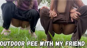 Outdoor pee with my friend