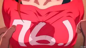 Shinji Grabs Power's Boobs in BDSM Chainsaw Man Hentai Scene