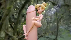 Tinker Bell Takes Giant Cock Outdoors in Steamy Forest Encounter