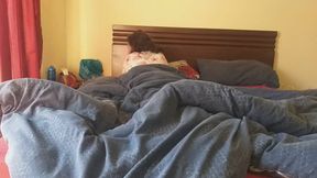 Morning Sex: Fucking Her Tight Pussy with a Massive Dildo and Busting in Her Pussy