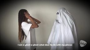 gina sucks the ghost s dick so he ll stop tormenting her