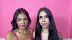 NEW KISSING WITH 2 NEW CUTE GIRLS - NEW TOP GIRLS LEANDRA AND POLIANA - NEW MR DEC 2025 - CLIP 1