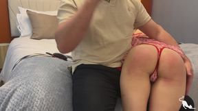Bedtime Enforced - Kinia didn't want to go to bed, so a hand spanking, the hairbrush and the sliiper were used to pursude her.