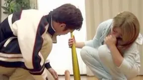 Asians Baseball Player Seduces Stranger with Toy and Blowjob