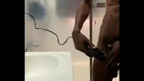 Black Cock Shaved Smooth in Solo Gay Dick Tease