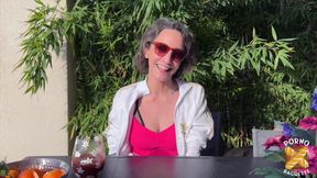 Lena, Pretty Brunette, Gets Fucked by Two Cocks