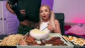 Influencer Turns Her Mukbang Into A Steamy Feast - Papi Santiago And Angellica Good