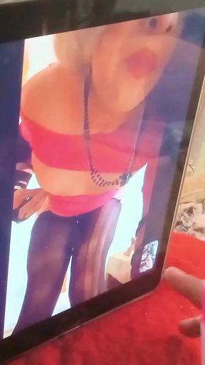 Transexual beauty shows off thongs, stockings & sexy lingerie on