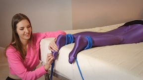 Weronika & Stella - Tied And Laughs In Purple Pantyhose - Reverse - Part 01 - HD 2560x1440