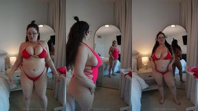 try on haul - little red bikini edition ft. thick dani valentina