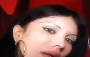 Tranny in red lingerie ass fucked intense