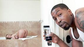 ”Jada Stevens, she can't have a moment alone at the bath because Black Meat Invasion starts”