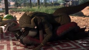 She Inserts Her Hard Futanari Dick into Her Furry Friend's Juicy Pussy Wild Life 3D Porn Game RPG