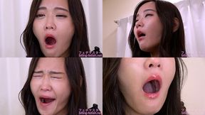 Narumi Hirose - CLOSE-UP of Japanese cute girl YAWNING - 1080p