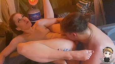 Hot Tub Turns Into Sex With My Stepsis And Stepaunt