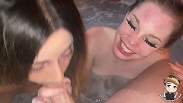Hot Tub Turns Into Sex With My Stepsis And Stepaunt