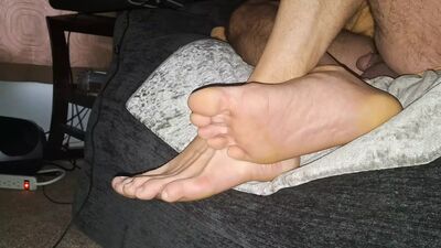 Candid male soles while watching TV pt.2