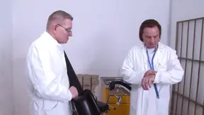 Pretty patient girl gets two massive cocks in both holes