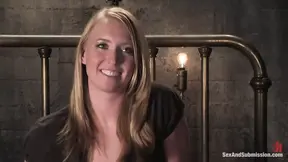 Sweet Ami Emerson tied up, craving big dick