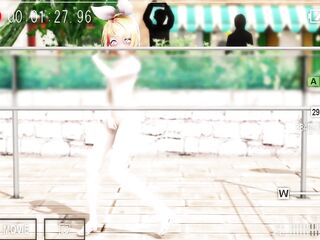 Cute Blond Cutie Bare In Public - MMD by kiidosan