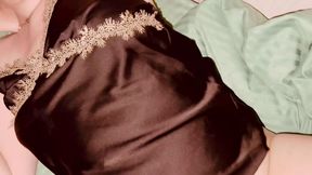 Stepmom in black panties seduced me! I rubbed against her and cummed right on her panties!
