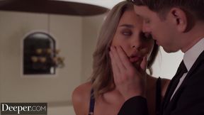 Deeper. Gabbie Carter crawls to her leash for a dark game