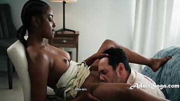 Stepdad Caught Spying on Petite Black Teen Destiny Mira Then Fucks Her Hard - Destiny Mira