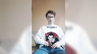 boy swallows cum from a used condom