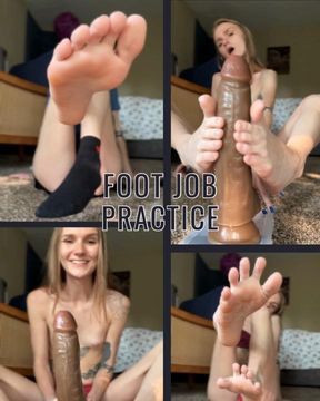 Foot Focused 😈 First Time Foot Job Toe Tease