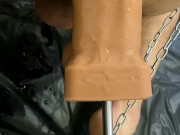 Mistress fucks her slave deep with MHT Cody Cachet Large and Willie Wanka sex machine, Sissygasm