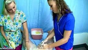 Casey and JC Simpson Soap Up and Fuck in Steamy Sponge Bath