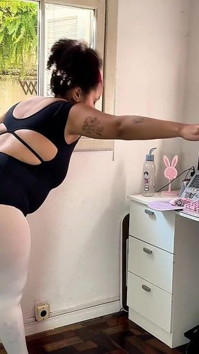 Chubby Ballerina Farts During Ballet Training