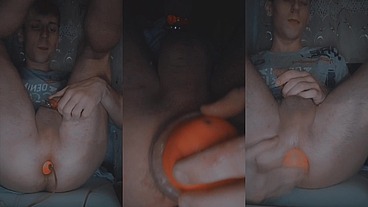 Fisting my hemorrhoid hole with different things