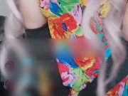 Sexy Desert Dancer Dress on White Cute Legs Smooth Skin