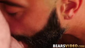 Bearded homosexual Justin West and Carlos Verga bareback