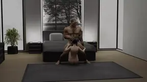 Hot anime babe gets healthy guy's cumshot in mouth