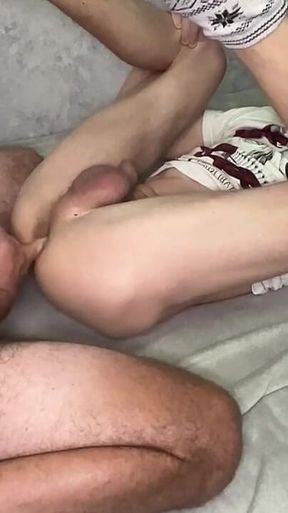 Flip Flop with Hairy Hot Stepdaddy