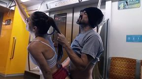 Ugly Latin Hoe Gets Laid with A Small Cock in A Public Subway
