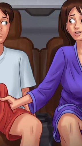 Milf Woman jerking off her neighbour dick   Clip 1