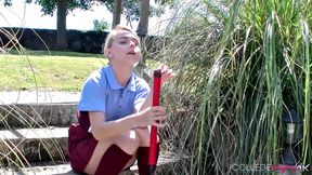 Hockey Stick Jerk off Featuring Chloe Toy