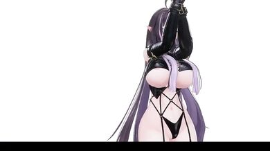 Thicc Elf VTuber Cosplay Rimmed During Kpop Dance MMD Screencaps