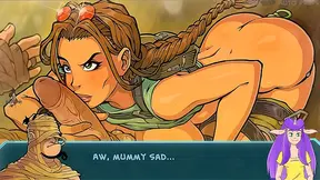 Lara Croft Gives Seductive Blowjob & Handjob With Glasses & Gloves