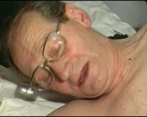 Older Dude Got Pegged in His Ass by German Slut