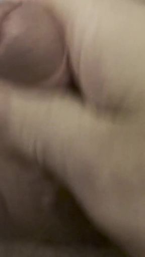 My Friend Lies on the Bed and Plays with His Big Cock Waiting for My Wet Hole