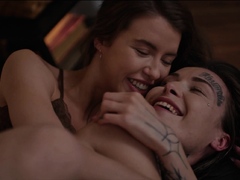 Tomboy Lesbians Futa Sexfight - Wrestling Prison Tattoo