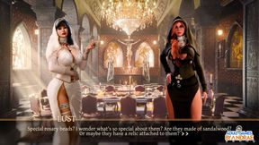 Stepsisters in Sin Gameplay Part 14 - Rebecca Holds the Key Inside Her Pussy