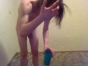 Transgal Naked Dirty Hottie Taking From Cup of Her Own Urine