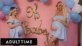 ADULT TIME - Horny Pregnant Besties Rylee Blake T-Chick Aubrey Kate Threesome WIth Cheating Hubby